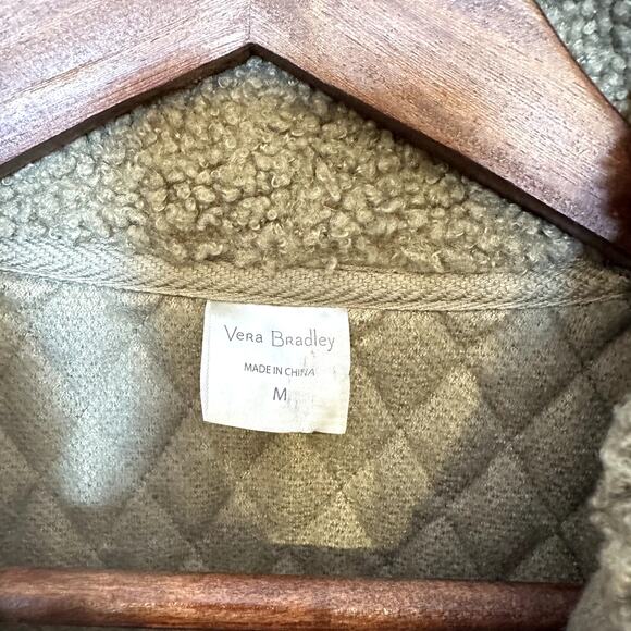 VERA BRADLEY 1/4 Zip Fleece Quilted Pullover Size M Classic Preppy Casual Chic - Picture 11 of 12